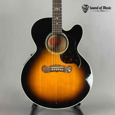 Gibson J-180 EC Starburst Acoustic-Electric Guitar W / Case - Vintage Sunburst