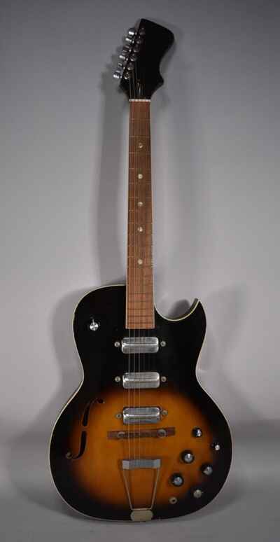 c. 1960s Kay 573 Thinline Speed Demon Sunburst Finish