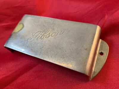 1972 USA GIBSON Bass Guitar Bridge Cover SCRIPT Nickel Vintage Part