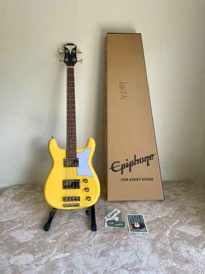 Epiphone Newport Bass Guitar in Senset Yellow, Like New!