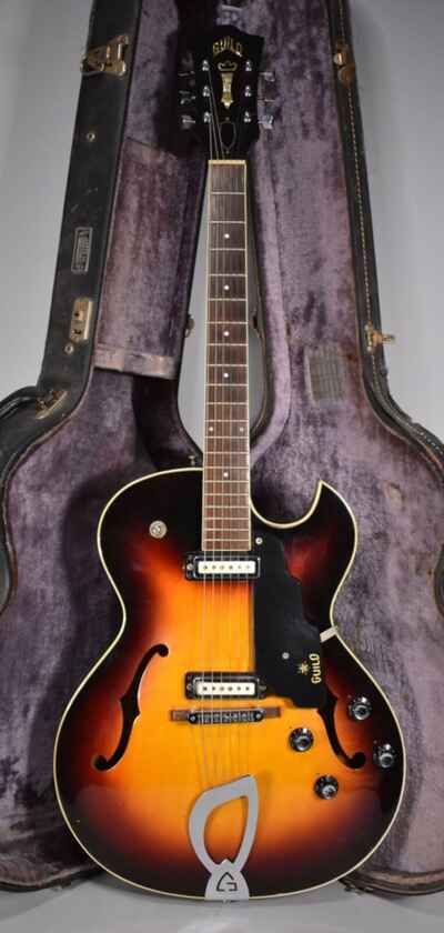 1966 Guild T-100D Slim Jim Sunburst w / OHSC