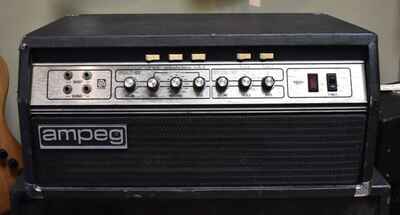 1970s Ampeg SVT Curved Line 300-Watt Bass Amplifier Head Black