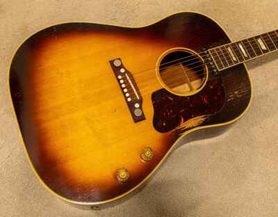 Vintage 1955 Gibson J160-E Acoustic Guitar, Sunburst finish, GREAT PRICE