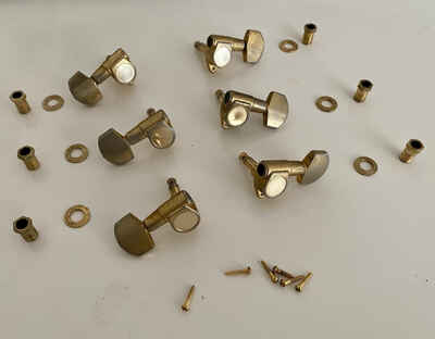 Japanese made Matsumoku tuning pegs tuners 3L 3R 3+3 golden vintage 70??s