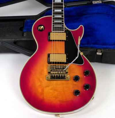 1984 Gibson Les Paul Custom - Cherry Sunburst - Factory Kahler Tremolo Shaw