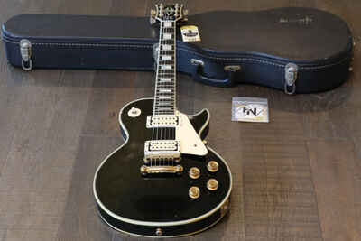 Vintage! 1976 Gibson Les Paul Custom Electric Guitar Black Ebony + OHSC