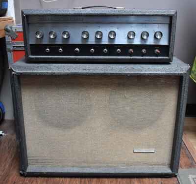 1960s Silvertone Model 1484 Twin Twelve Amplifier w /  2x12 Cabinet