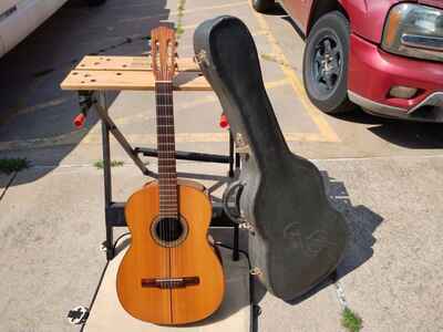 Enos Hernandez Querea Flamenco Acoustic Classical Guitar w /  Hard Shell Case