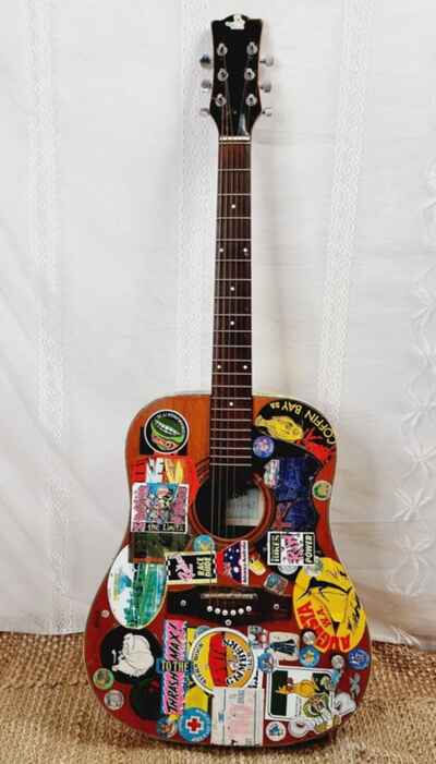 Vintage 1970s Eston Ranger Acoustic Guitar Well Travelled & Well Loved 6 String