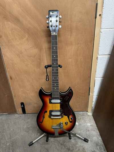 Teisco Audition 7003 slim hollow body guitar Suburst with  Tremolo 1970??s