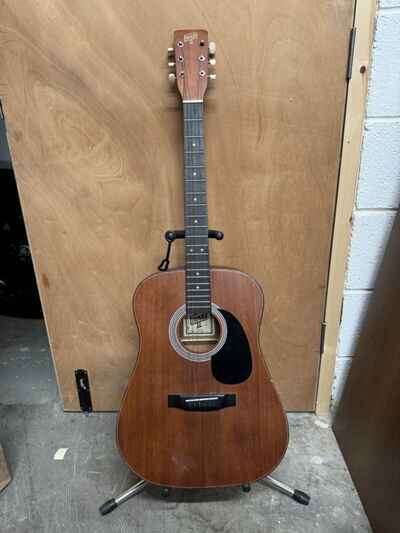 Hondo H124A Acoustic Guitar  1980s High Action .#551 373