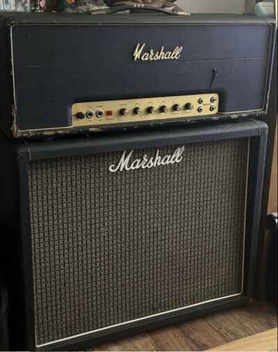 1974 Marshall JMP Lead And Bass 50watt Head   /   1974 Marshall 2045 2x12 Cab.