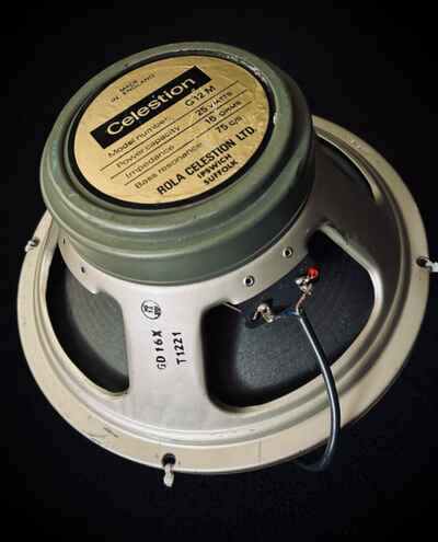 1971 CELESTION G 12 M GREEN BACK 12 " VINTAGE SPEAKER - made in ENGLAND