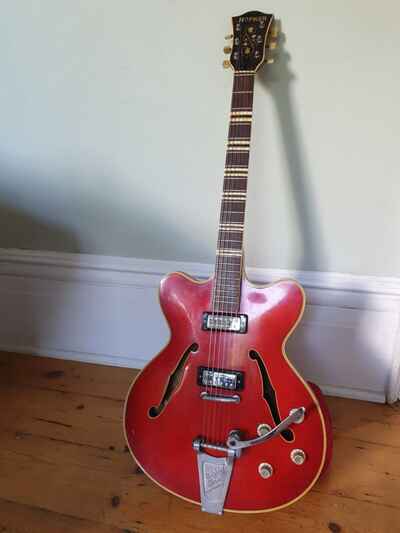 Vintage 1965 Hofner Verithin with Bigsby Tremolo in  Hard Case