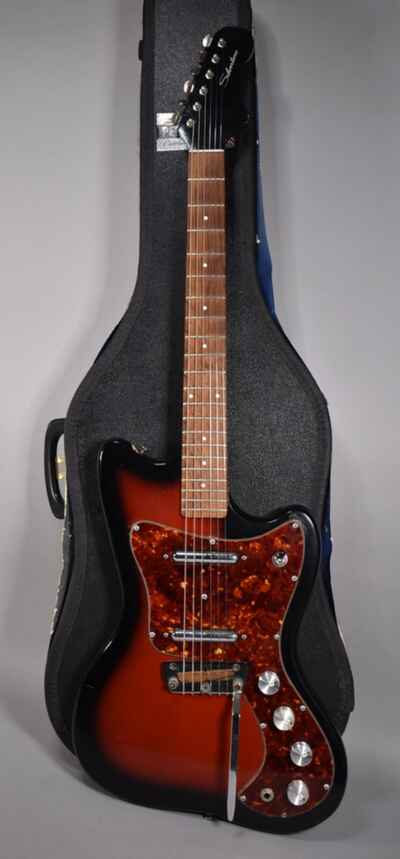 c. 1965 Silvertone 1450L Hornet Red Sunburst w / OSSC