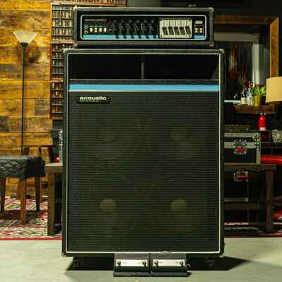 1970s Acoustic 470 Bass Amp Head w /  Acoustic 405 4x12?? Speaker Cab, Footswitch