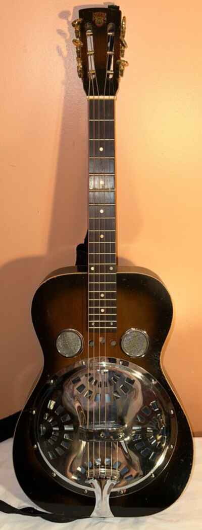 1973 Dobro Model 60 Square Neck Resonator Lap Guitar-w / Fishman Pickup-Restored