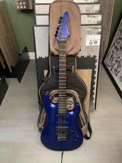 Vintage Blue Aria Pro II Electric Guitar CT Series With Ritter Padded Case