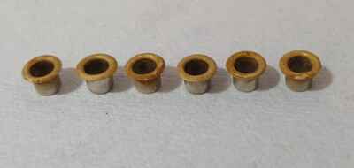 Set Of 6 Original 1961 KAY K100 Vanguard Metal FERRULES Bushings