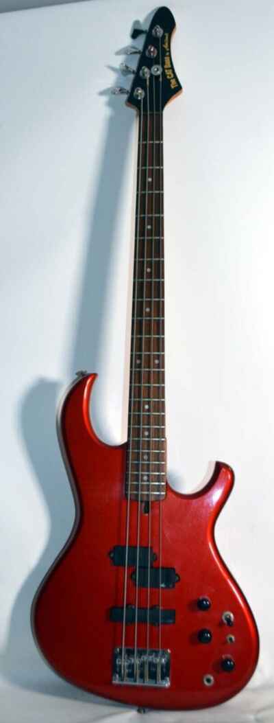 Aria Pro II The Cat Active Electric Bass Guitar Plays & Sounds Great with case.