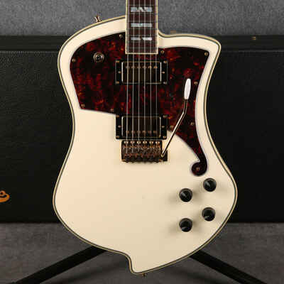 DAngelico Ludlow Deluxe Vintage White - Hard Case - 2nd Hand