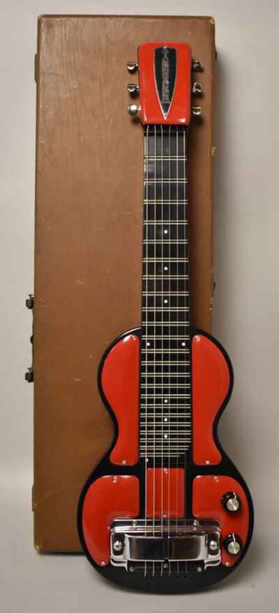 c. 1940s Rickenbacker Electro Model B6 Lap Steel Black / Red w / OHSC