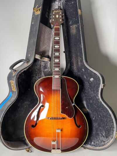 1953 Epiphone Devon Sunburst Finish Archtop Guitar w / OHSC