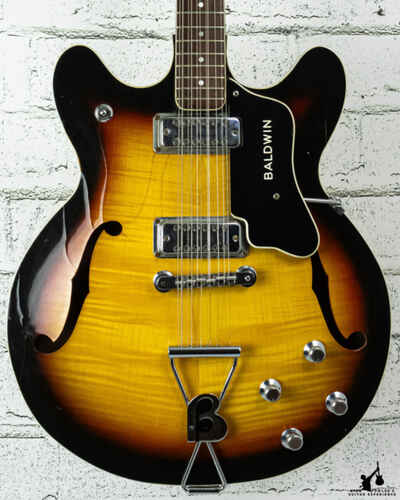 1965 Baldwin 712 12-String Semi-Hollow 3-Tone Sunburst w /  Gig Bag