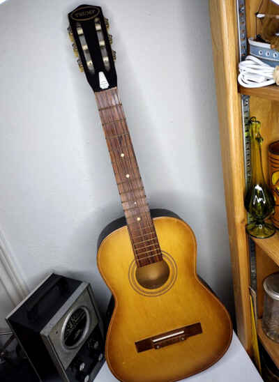 Vintage 1960s TRUMP Acoustic Student Size Classical Guitar Project Made in Korea