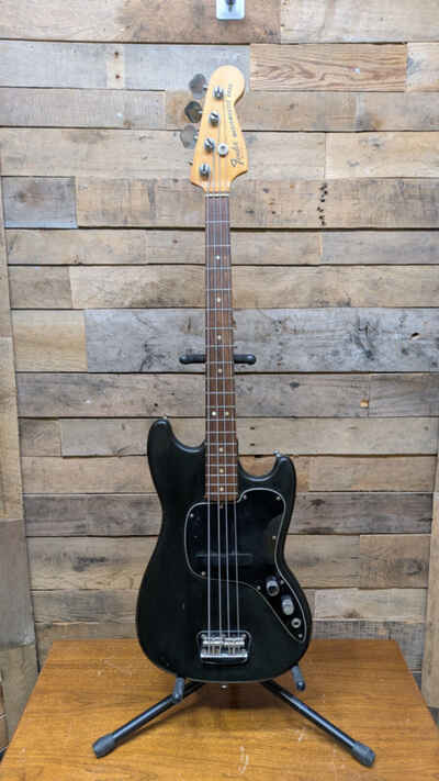 1976 Fender Vintage Musicmaster Electric Bass Guitar w /  non-original pickup