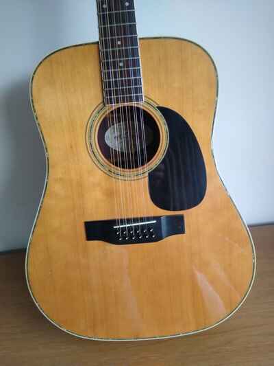 Suzuki 12 string acoustic guitar made in Japan 1970s