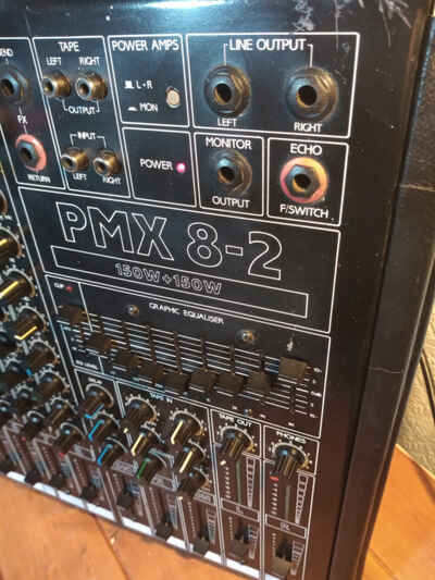 Vintage Carlsbro Pmx 8-2 powered Mixer Working 150w + 150w