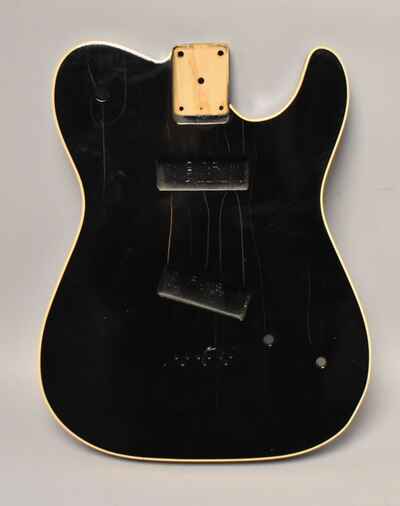 c. 1980s Schecter USA Custom T-Style Body Prototype Employee Build Black