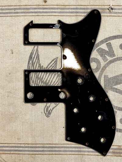 Vintage 1960s Guild S-100 Polara Electric Guitar Pickguard Scratchplate Black