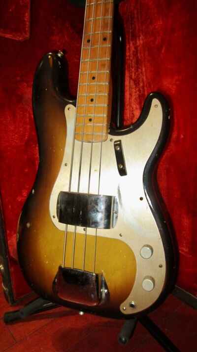 Vintage 1958 Fender Precision Bass Sunburst w Vintage Hardshell Case