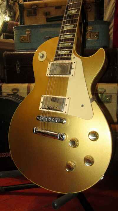 Vintage 1977 Gibson Les Paul Deluxe Goldtop w /  Humbuckers Original Hardshell Cas