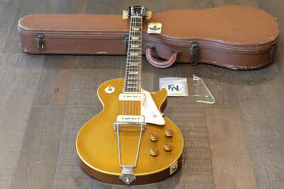 1953 Gibson Les Paul Standard Electric Guitar Gold All Original! w /  P-90
