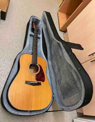Ibanez V300 vintage dreadnought acoustic guitar (Japan) with hard foam case.