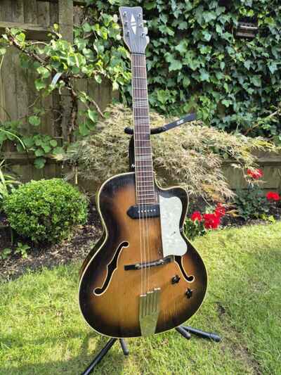 Huttl Archtop Guitar Electric Acoustic Vintage 1950s