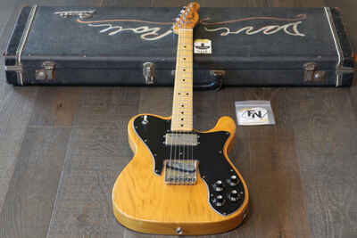 Vintage! 1975 Fender Telecaster Custom Natural Electric Guitar + OHSC
