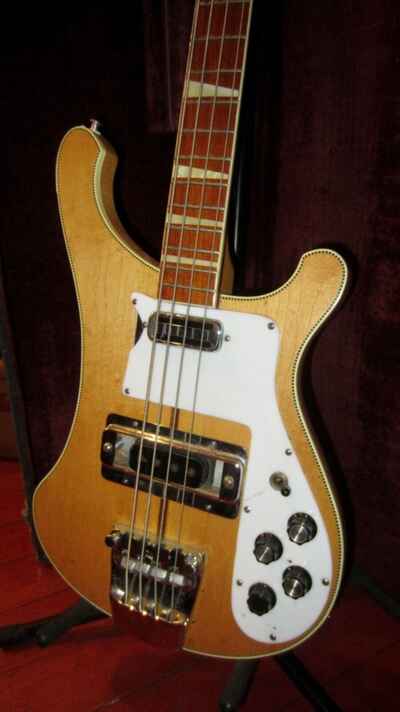 Vintage 1973 Rickenbacker Model 4001 Mapleglo Checkerboard Binding