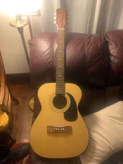 vintage 1950s continental dreadnought acoustic  guitar USA