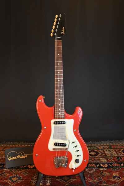 1963 Hagström Futurama Red Electric Guitar w /  Tremar Tremolo - Sweden Hagstrom