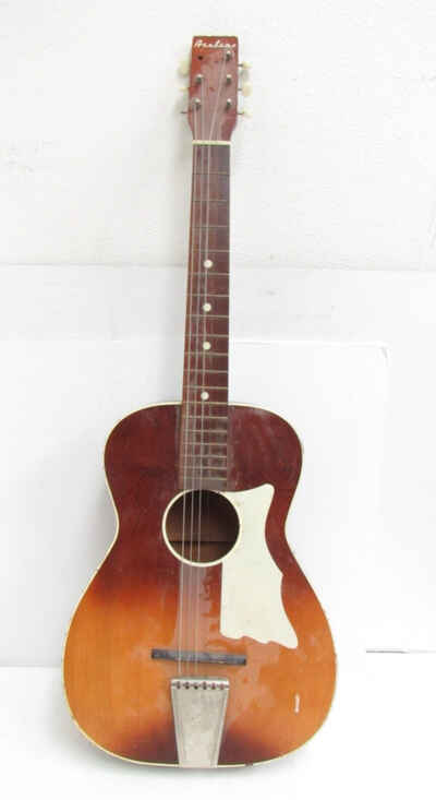 Vtg Airline Model S-66 2 Ombre Parlor Size Acoustic Guitar For Parts / Repair