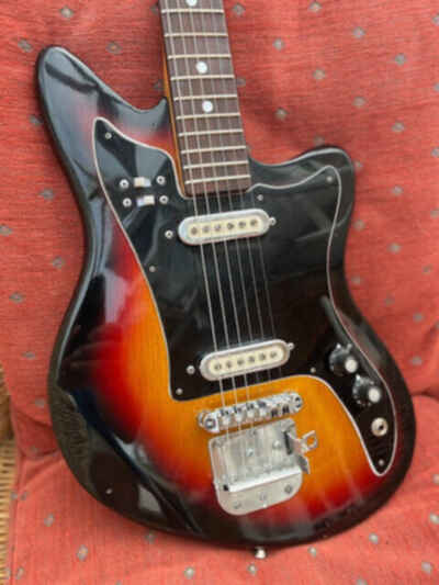 Rare Teisco Jaguar late 60s copy - refretted, upgraded bridge + orig trem arm