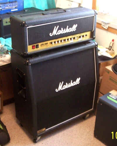 Marshall JCM 2000  amp and 1960 model 4 / 12 slant front cabinet in very Good Cond