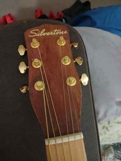 1957 Silvertone, reconditioned in 1999, wonderful splayed Walnut.