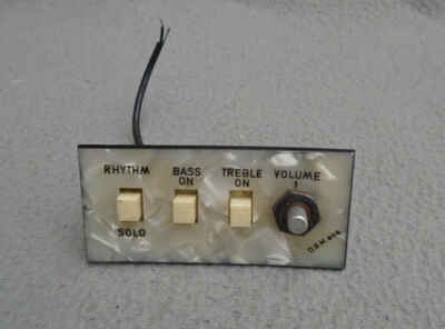 1967 ONE pot Hofner control panel, no screws- LARGE SIZE 40 mm wide x 86 mm long