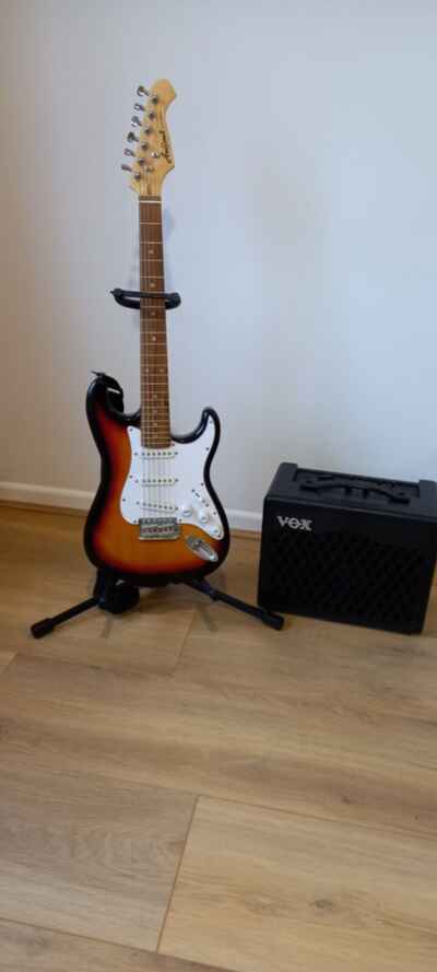 3 / 4 Size Aria Pro 11 Electric Guitar and Vox VX1 Amp