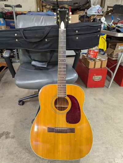 1960s Harmony Airline Sovereign H1260 Acoustic Guitar With Case